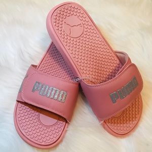 puma glitter slides